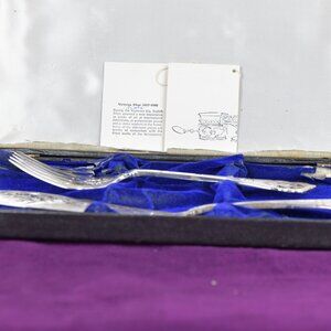 Antique Silver Plate Fisher Server Knife & Fork Set 1890s